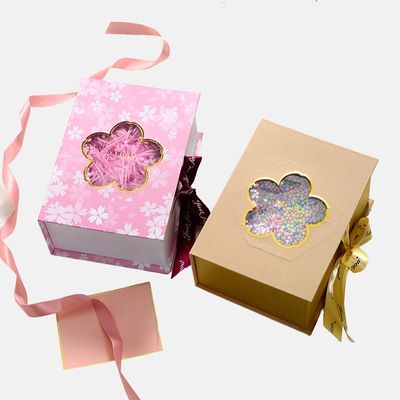 Wholesale Ribbon Flip-top Gift Box with Window