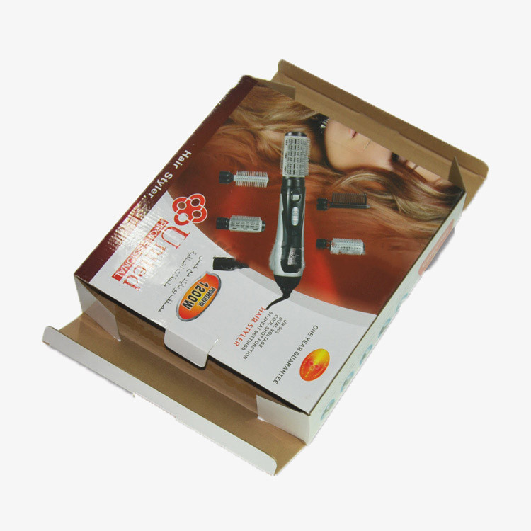 Hair Styler Packaging Box with Display Panel