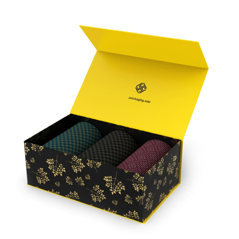 Folding Custom Socks Rigid Gift Box