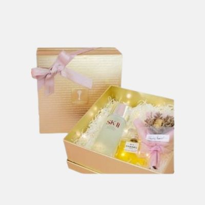 Customized Two-piece Gold Card Gift Box